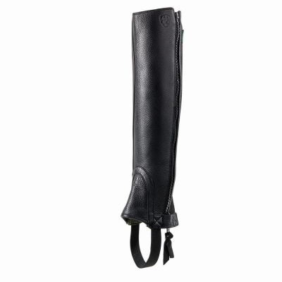 Black Ariat Breeze Chap Half Chap Men's English Riding Boots | OBNU14673