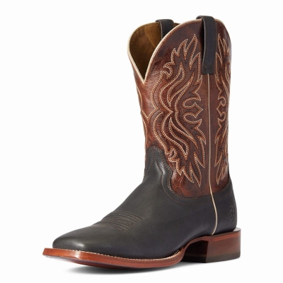 Black Ariat Circuit Greeley Men's Western Boots | JRMF91284