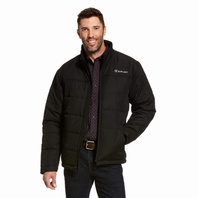 Black Ariat Crius Insulated Men's Jackets | EOTA60429