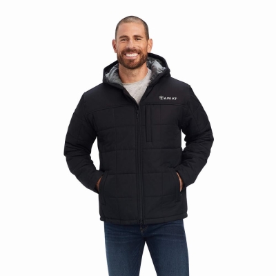 Black Ariat Crius Insulated Men's Jackets | XTKF97845