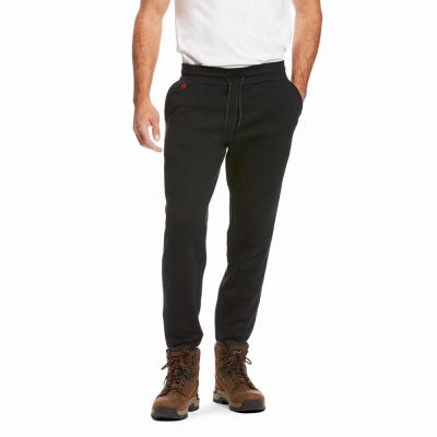 Black Ariat FR Men's Pants | QPTF49052