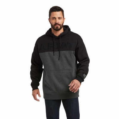 Black Ariat Lifted Men's Hoodies | URPD31428