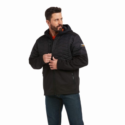 Black Ariat Rebar Cloud 9 Insulated Men's Jackets | UZKX47865