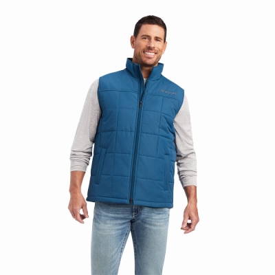 Blue Ariat Crius Insulated Men's Jackets | GVXQ52714