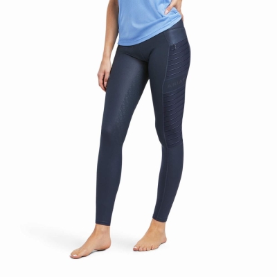 Blue Ariat Eos Moto Full Seat Women's Pants | ASUR32546