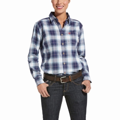 Blue Ariat FR Adina Women's Shirts | YKHX38571