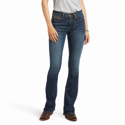 Blue Ariat R.E.A.L. High Rise Fernanda Cut Women's Skinny Jeans | HYDF74036