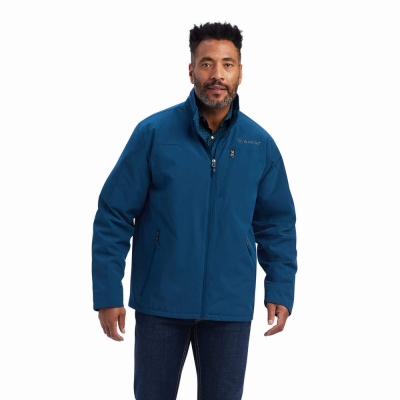 Blue Ariat Tek Flex Men's Jackets | FMGE92561