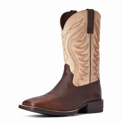 Brown Ariat Amos Men's Western Boots | VDRO21368