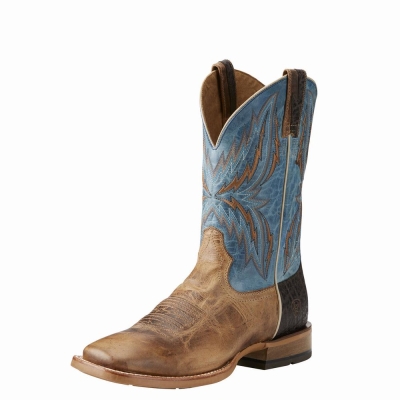 Brown Ariat Arena Rebound Men's Western Boots | TAVG43206