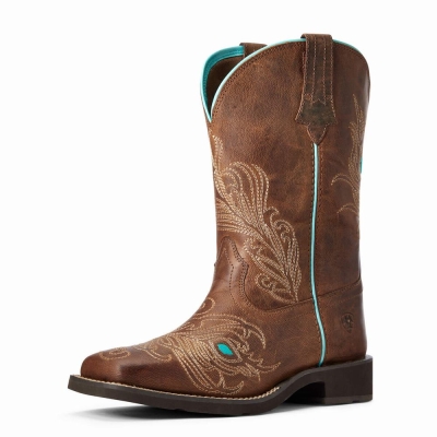 Brown Ariat Bright Eyes II Women's Western Boots | QPWX14280