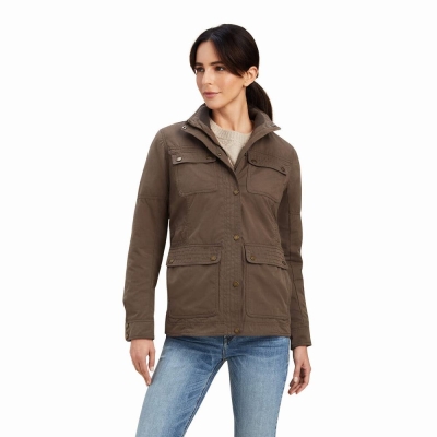 Brown Ariat Calumet Field Women's Jackets | ZCUO02568