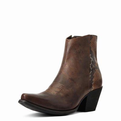 Brown Ariat Carmelita Women's Booties | LVPB61943