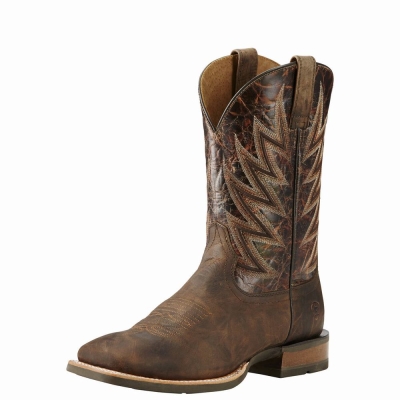 Brown Ariat Challenger Men's Western Boots | RJQP02348