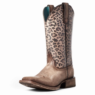 Brown Ariat Circuit Savanna Women's Western Boots | QOBA26048