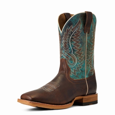 Brown Ariat Cow Camp Men's Western Boots | NPBA35062