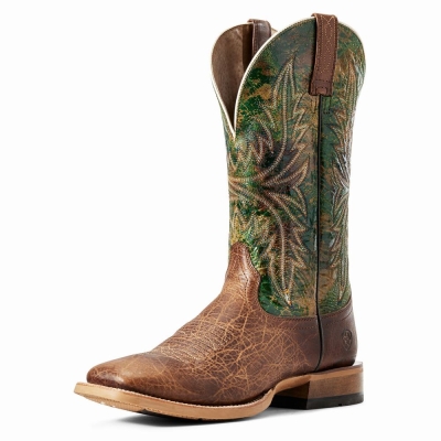 Brown Ariat Cowhand Men's Western Boots | QSPH06283