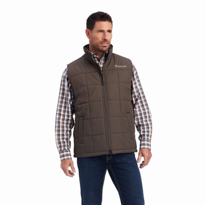 Brown Ariat Crius Insulated Men's Jackets | EWVX76805