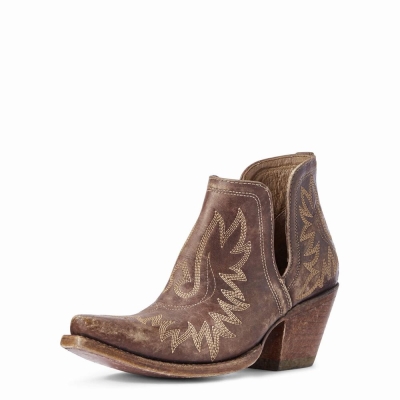 Brown Ariat Dixon Women's Booties | FBQV28791