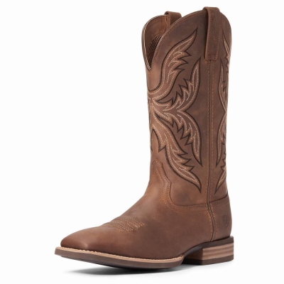 Brown Ariat Everlite Fast Time Men's Western Boots | FEPZ41786