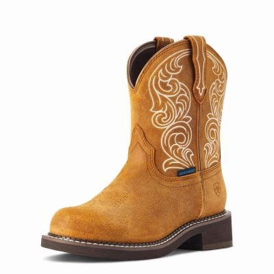 Brown Ariat Fatbaby Heritage Waterproof Women's Western Boots | LEDR79528