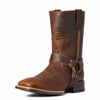 Brown Ariat Harness Patriot Ultra Men's Dress Boots | AVRZ39251