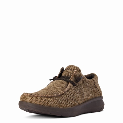 Brown Ariat Hilo Stretch Lace Men's Sneakers | ZXKO80512