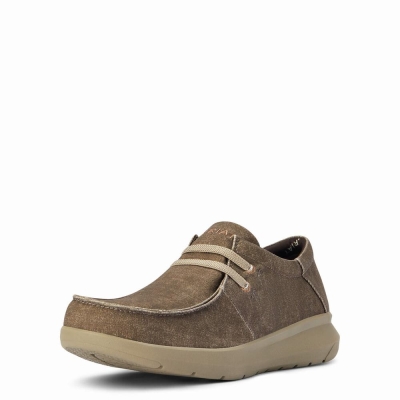 Brown Ariat Hilo Stretch Men's Sneakers | ATRV35104