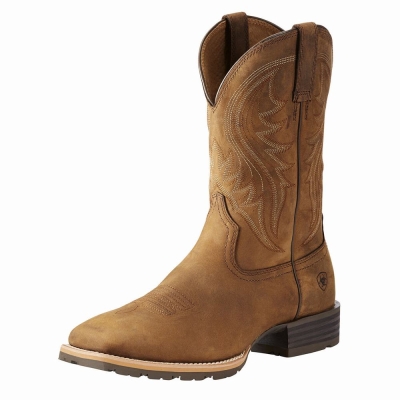 Brown Ariat Hybrid Rancher Men's Western Boots | NLFD16835