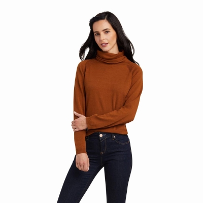 Brown Ariat Lexi Women's Sweaters | VOZT41758