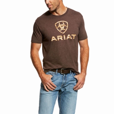 Brown Ariat Liberty USA Men's Shirts | LDGC52683