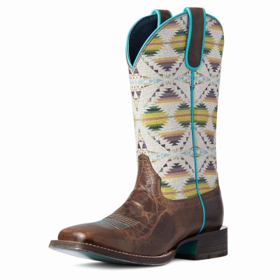 Brown Ariat Pendleton Circuit Savanna Women's Western Boots | QYCG63041