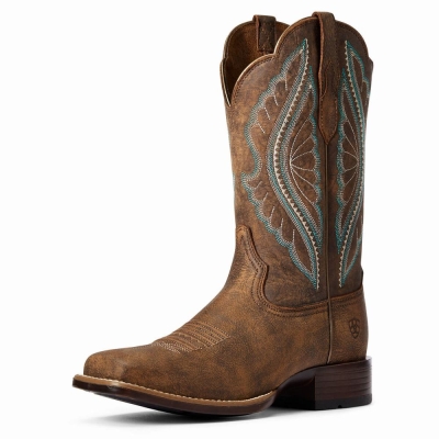 Brown Ariat PrimeTime Women's Western Boots | ETFJ19630