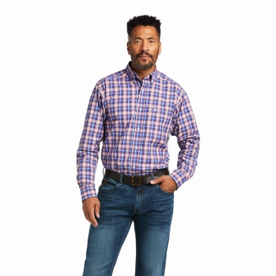 Brown Ariat Pro Series Aaron Classic Fit Men's Shirts | FQNV86427