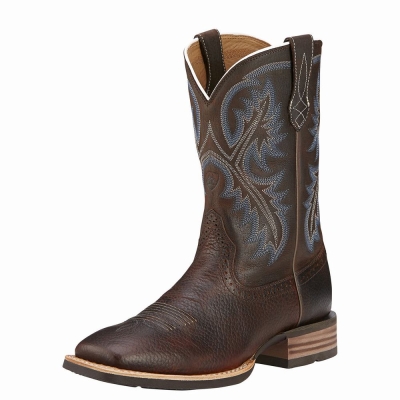 Brown Ariat Quickdraw Men's Western Boots | PGQK30786