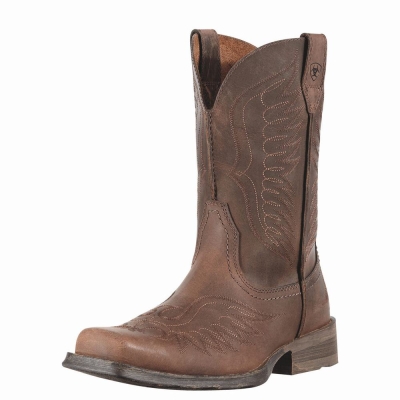 Brown Ariat Rambler Phoenix Men's Dress Boots | RCZM31087