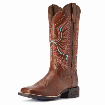 Brown Ariat Rockdale Women's Western Boots | VEUT01286