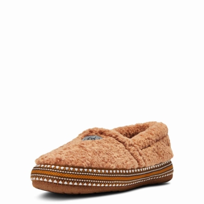 Brown Ariat Snuggle Women's Slippers | DZRW43659