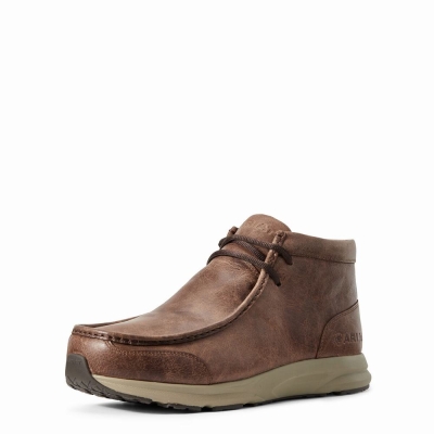 Brown Ariat Spitfire Men's Sneakers | KLBQ08469