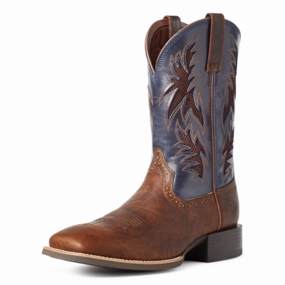 Brown Ariat Sport Cool VentTEK Men's Western Boots | LBTR47518