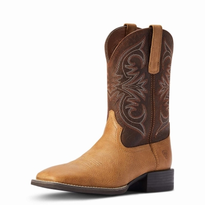 Brown Ariat Sport Pardner Men's Western Boots | CRHQ43159