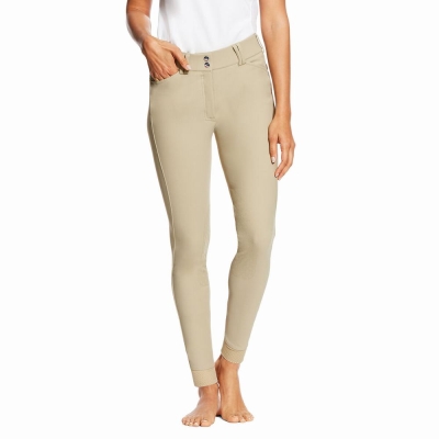 Brown Ariat Tri Factor EQ Grip Women's Pants | XHGL59284