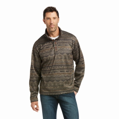 Brown Ariat Wesley Men's Hoodies | WYIL17294