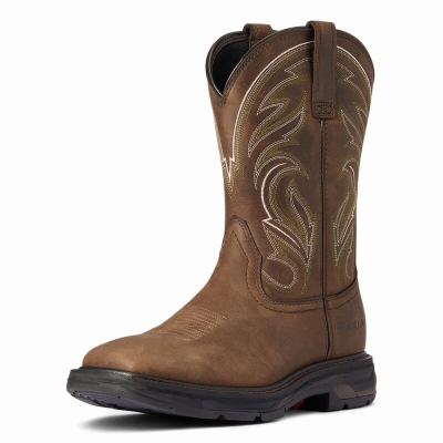 Brown Ariat WorkHog XT Cottonwood Men's Work Boots | MTEK91678