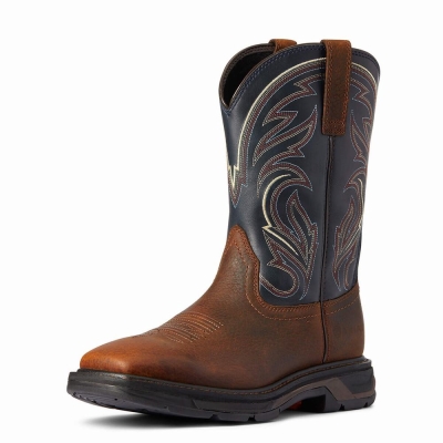 Brown Ariat WorkHog XT Cottonwood Men's Work Boots | SLVJ40289