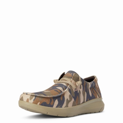 Camo Ariat Hilo Stretch Lace Men's Sneakers | XZTA28379