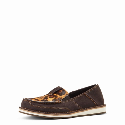 Chocolate Leopard Ariat Cruiser Women's Sneakers | HZQD01829