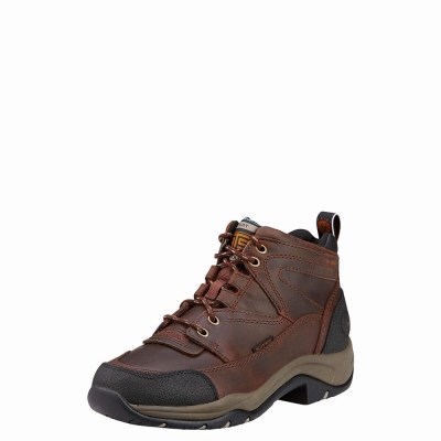 Copper Ariat Terrain Waterproof Women's Hiking Boots | LWJZ92643