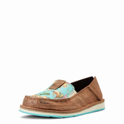 Copper Metal Turquoise Ariat Cruiser Women's Sneakers | TNZW56248