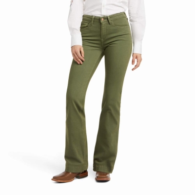 Green Ariat Slim Ella Women's Skinny Jeans | XZEN51832